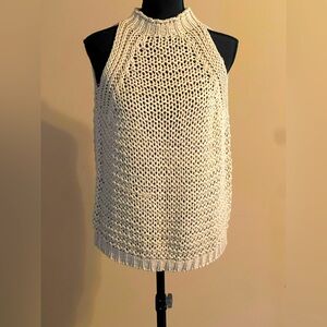 Eleventy Cream Knit Tank Top